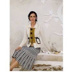 Anthropologie viola medium sweater skirt striped